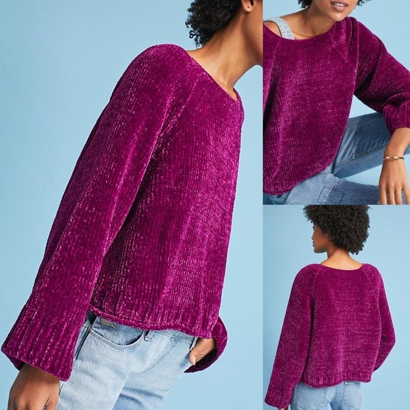 Magenta Chenille Sweater 